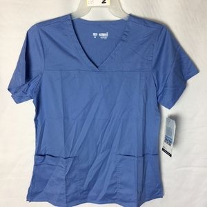TOP SCRUB LIFE THREADS SIZE MEDIUM BLUE WOMEN